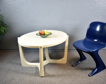 Tisch DDR Beistelltisch PUR 70er Vintage Design weiß Garten für Z-Stuhl Terrasse VEB Pop Art