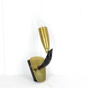 Wall lamp 50s 60s mid century design brass lamp rockabilly bag lamp vintage lamp kidney table era