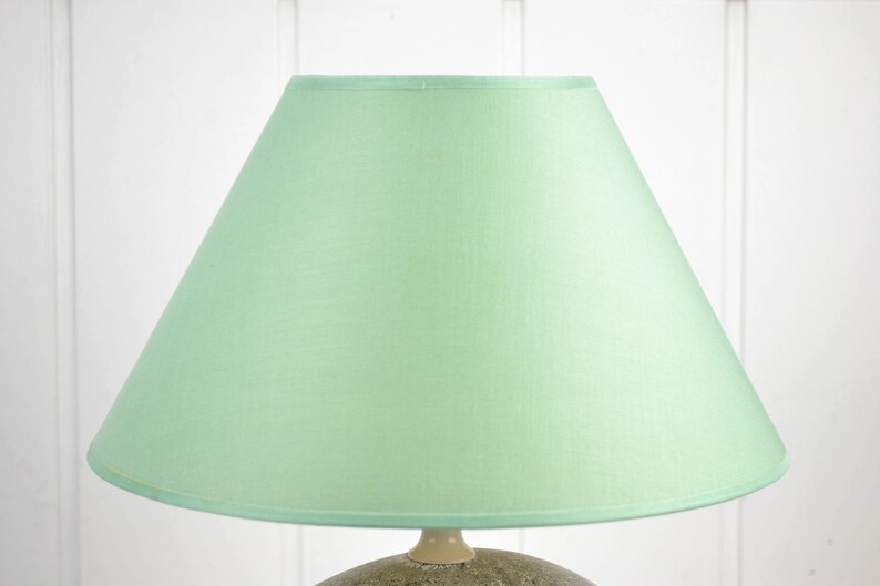 Lampenschirm für Tischlampen Grün E27 Fassung Schirm Leuchte Lampe Tischleuchte Textil Bild 3