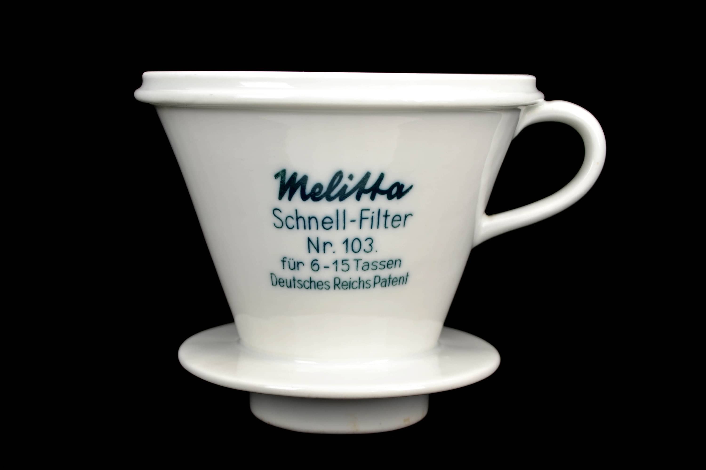 希少　Melitta No. 103 ヴィンテージ フィルター　4穴 Melitta Coffee Filter 103 DRP 6-15 Cups White 8-hole German Reich