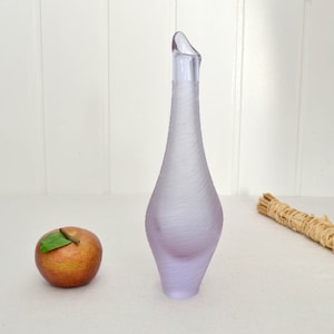 Glass vase Alexandrite glass Studio glass Miroslav Klinger 60s 70s Bohemia art glass iridescent glass vase mouth-blown flower vase Bohemia design