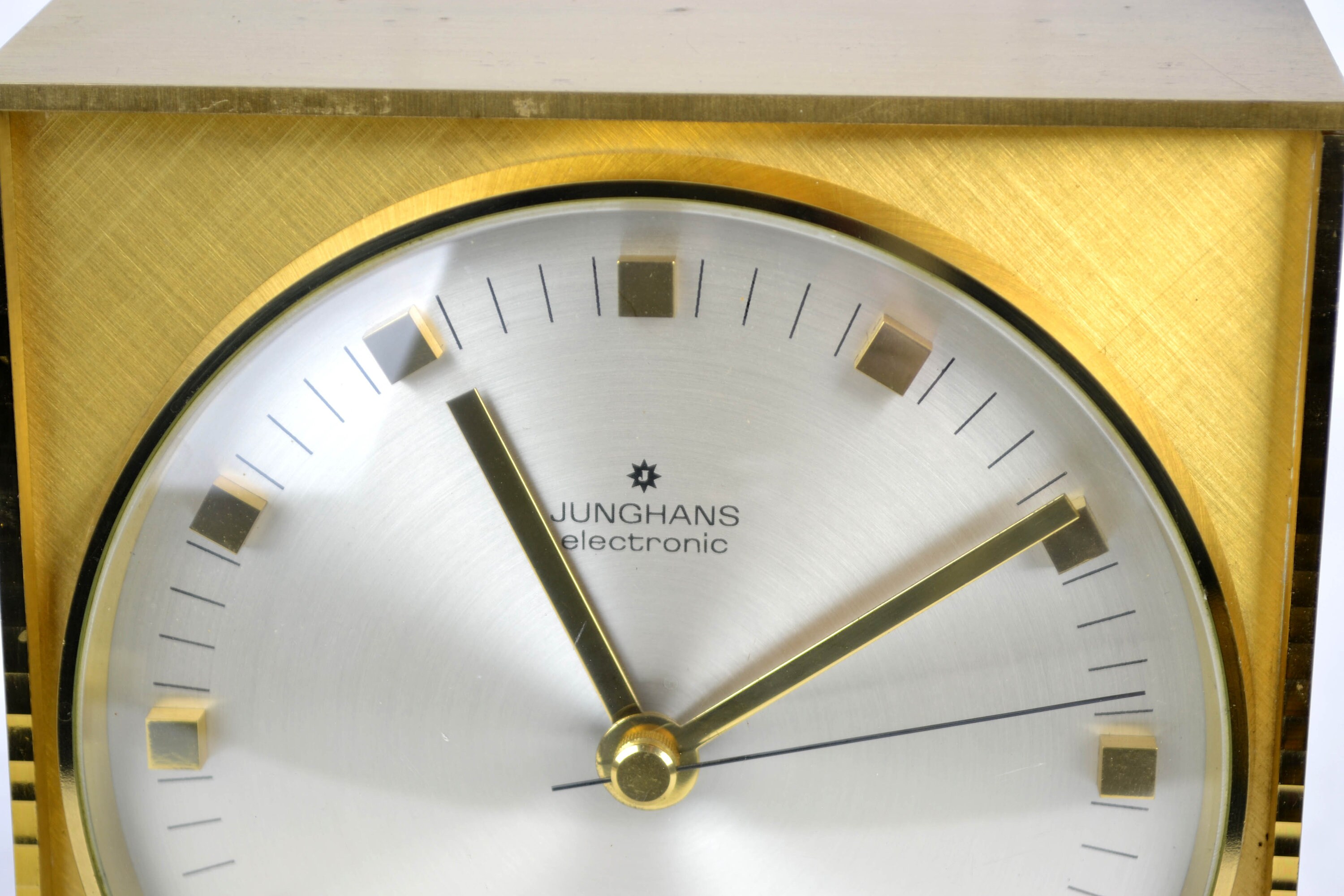 Junghans Electronic Table Clock ATO-MAT Brass 1950s 60s Clock