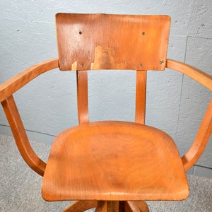 Ama Elastik factory chair DRGM 1930s German architect's chair industrial design chair factory vintage office chair desk chair image 4