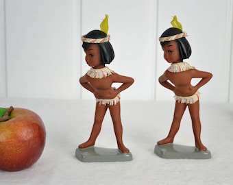 Figura de niña india Cortendorf, cerámica, diseño hawaiano de los Mares del Sur, cerámica de los años 50/60, antigüedades de mediados de siglo, artículo de colección, decoración Goebel, estilo retro/moderno