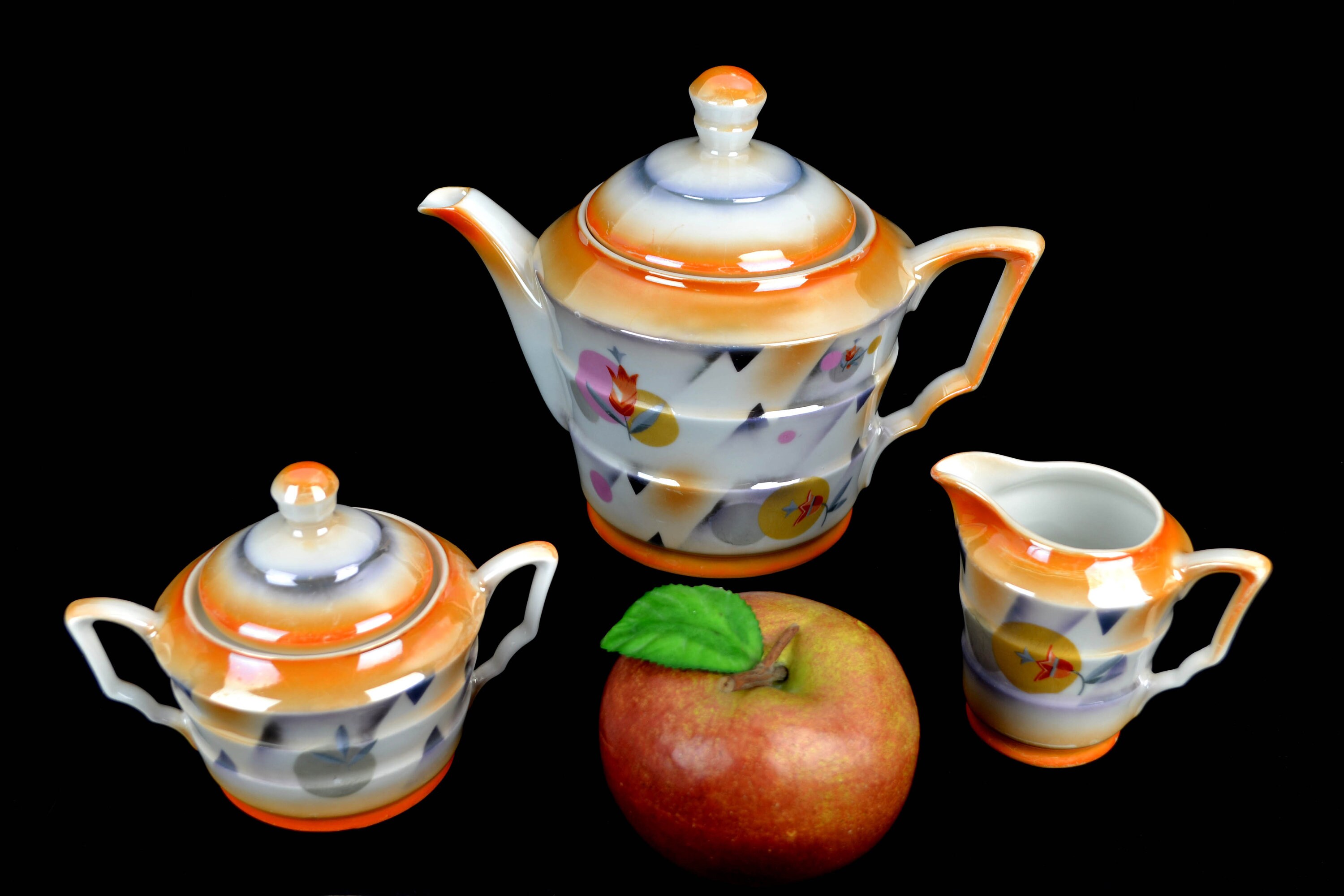 Coffee Tea Service 3 Pcs. Art Deco Bauhaus Porcelain