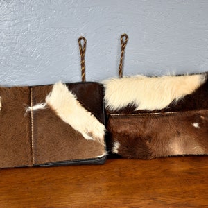 Cowhide back cushion 50s 60s vintage GDR back cushion edition