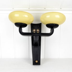 Art Deco wall light 30s Brutalism design German light wall lamp vintage lamp black brass ball wardrobe