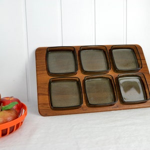 DIGSMED menage serving bowls tray Denmark 60s teak Danish vintage mid century serving bar cabaret serving bowls