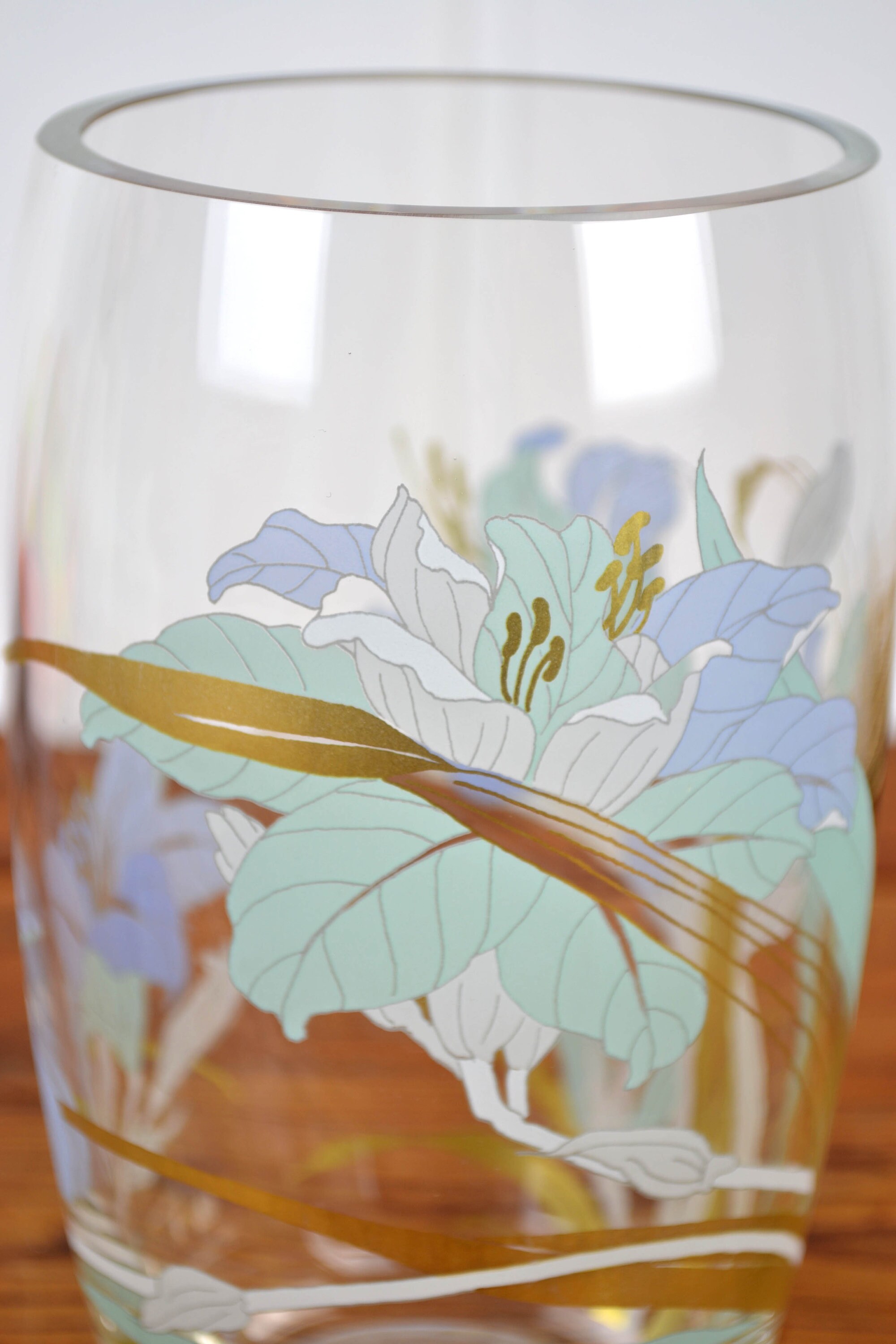 Rosenthal Glass Vase Lilies Glass Vase 70s 80s Modern Flower Etsy