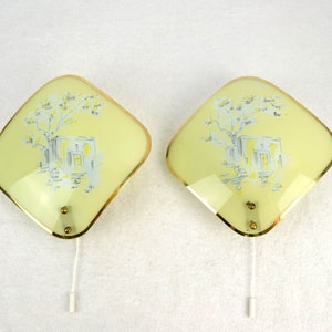 2 wall lamps 50s 60s mid century design wall lights light rockabilly bag lamp vintage lamp kidney table era