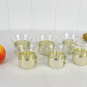 Tea glasses set 50s 60s tea cups mid century glasses tea cups shabby country house rockabilly vintage design
