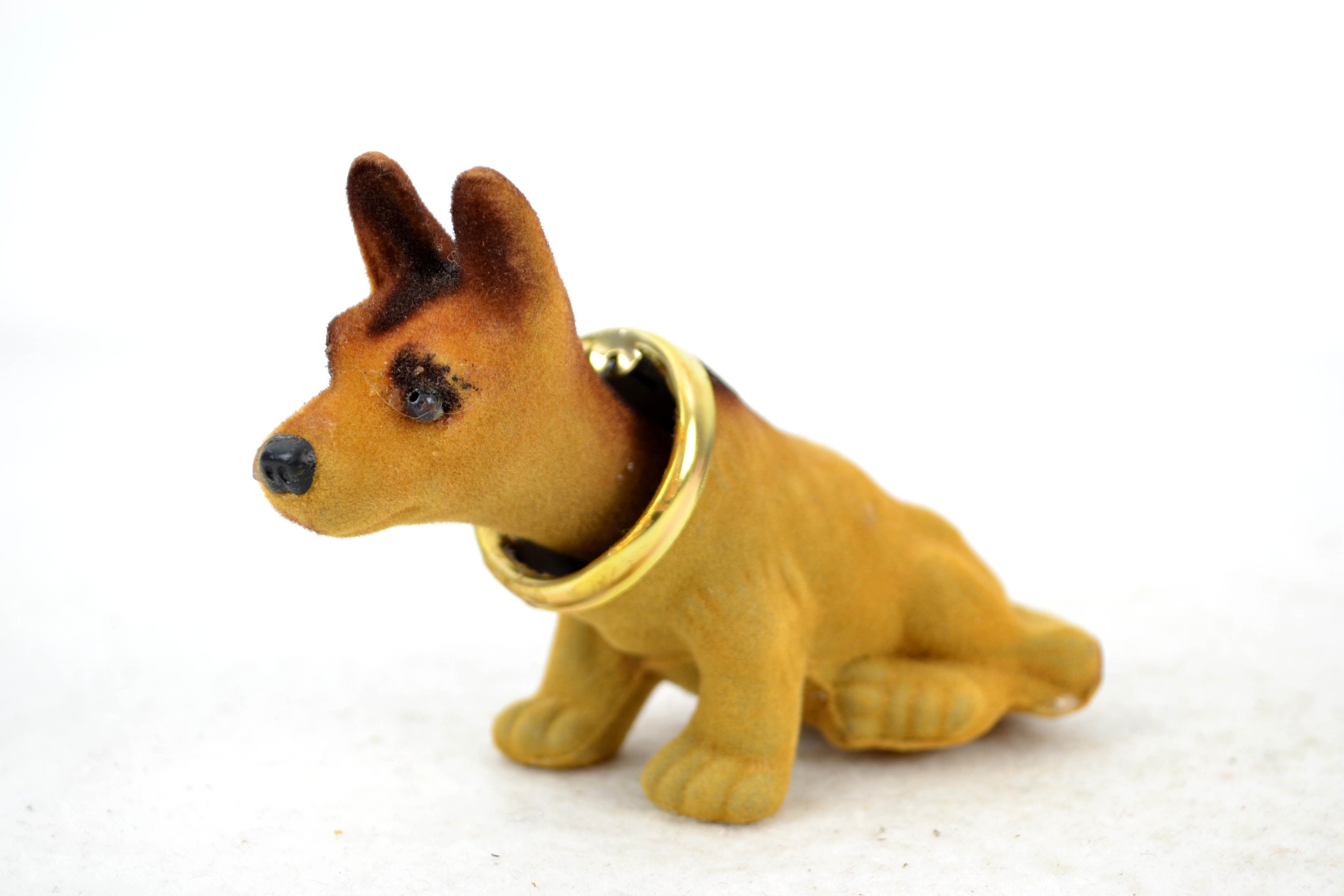 Bobble-head Dog Terrier Fox Terrier Figure Flocked Cloth Bobble-head Dog Terrier Fox Terrier Figure Flocked Cloth