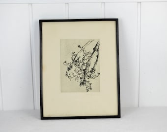 signed etching title Pentecost picture painting 1930's 1939 vintage design mural art