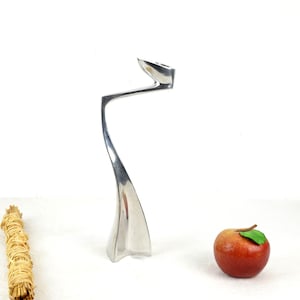 Candlestick Matthew Hilton for SCP England Swan Design Sculpture Candlestick 80s Aluminum Aluminum