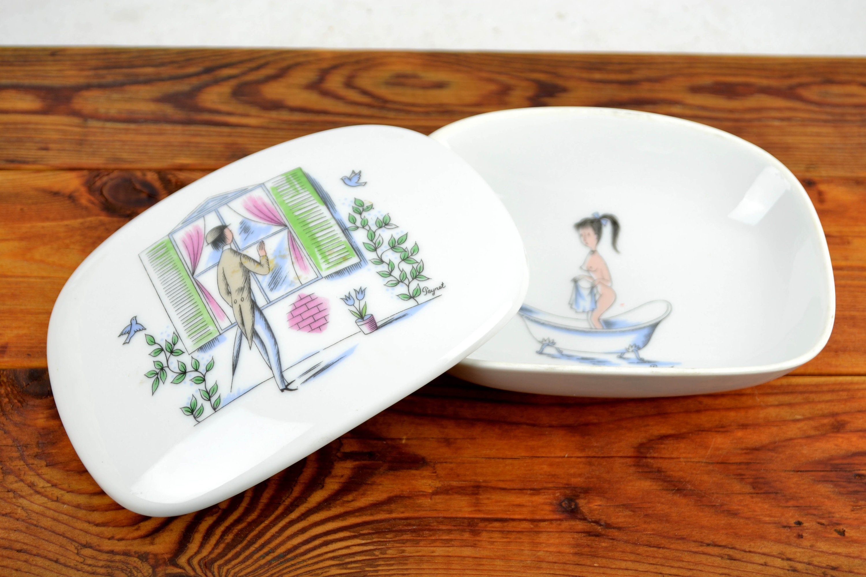 Soap Dish Lidded Box Rosenthal Studio Line Raymond Peynet