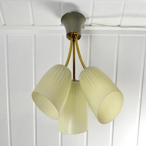 Östtysk väsklampa, 1950-talsdesign från mitten av århundradet, rockabilly-taklampa, vintagedesign, njurformad bordslampa, Spindellampa, Sputnik