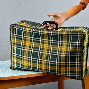 Checkered suitcase - Etsy België