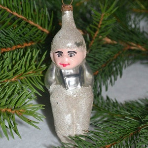 vieux ornements d'arbre de Noël moulés garçon boules d'arbre de Noël arbre de Noël boules d'arbre de Noël arbre de Noël shabby garçon Noël nostalgie rustique