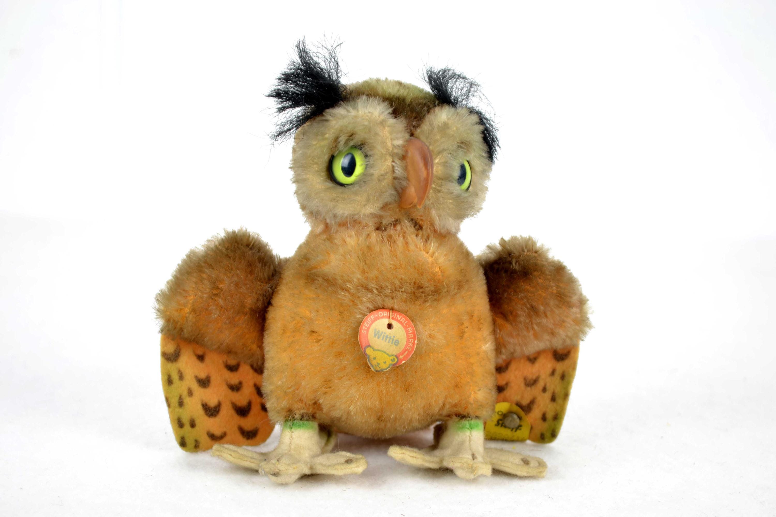 シュタイフの５０年代のフクロウのぬいぐるみです シュタイフの50年代のフクロウのぬいぐるみです