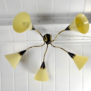 Bag lamp mid century Spider Lamp design light 50s 60s lamp ceiling lamp german vintage brocante rockabilly bakelite