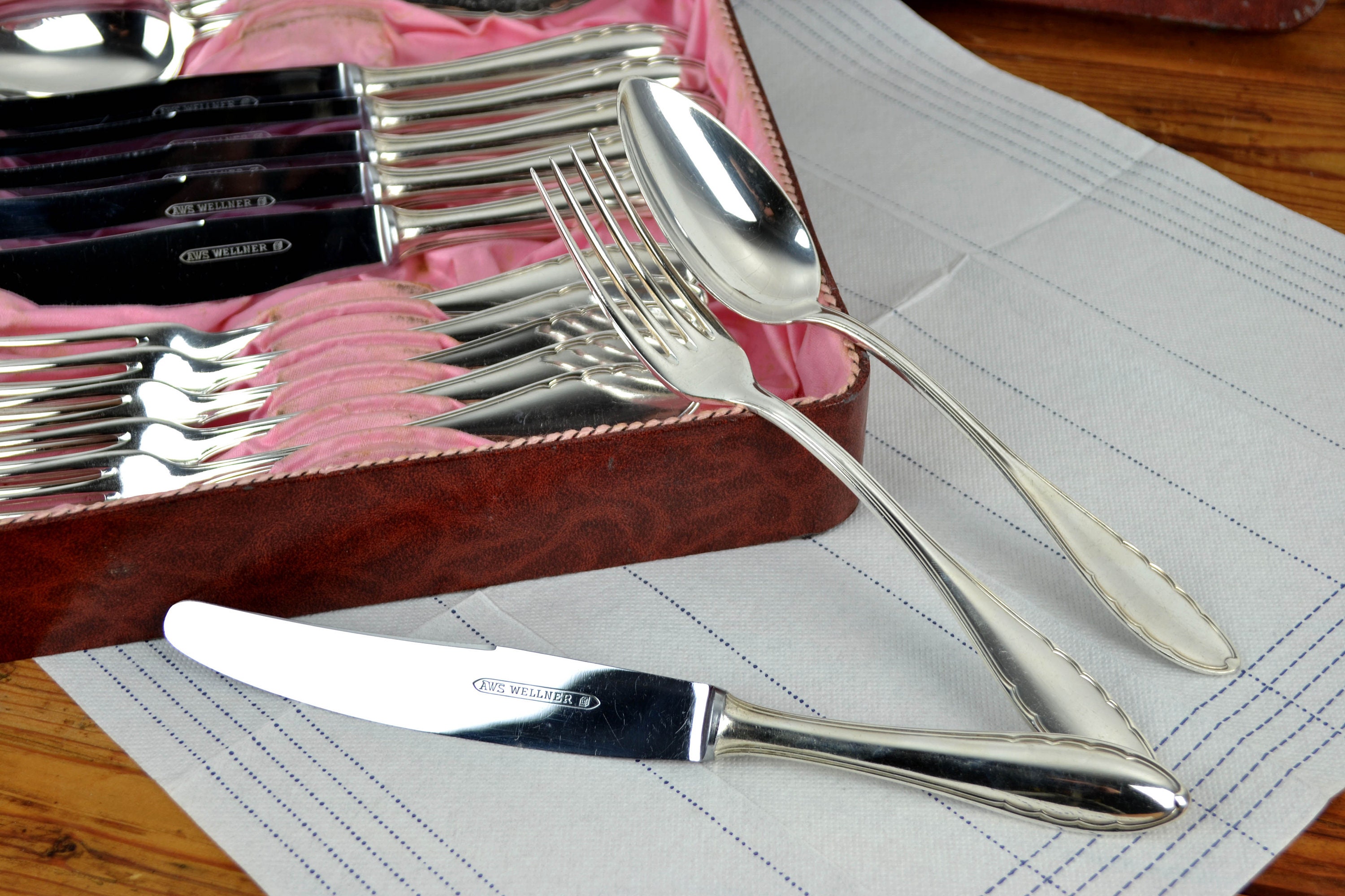 Flatware Aws Wellner Silverware AWS Wellner Cutlery Set 90 Silver