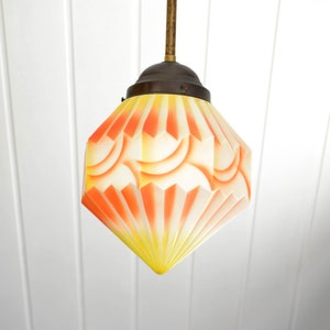 Ceiling lamp Art Deco Bubble Glass Glass shade Country House Vintage 30s Lamp Light Ceiling light Brocante Bauhaus Design
