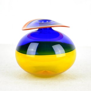 Lauscha glass vase 60s 70s assembly technology art glass glass glass vase studio glass hand-formed bimini glass assembly technology design