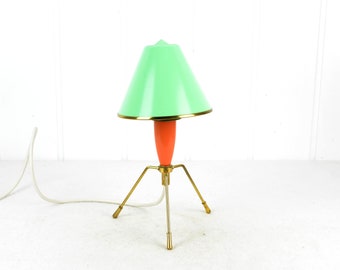 rare tripod table lamp satellite 50s NOS Rocket lamp Sputnik lamp design mid century Brocante living room table lamp bag lamp