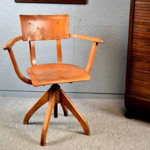Ama Elastik factory chair DRGM 1930s German architect's chair industrial design chair factory vintage office chair desk chair image 2