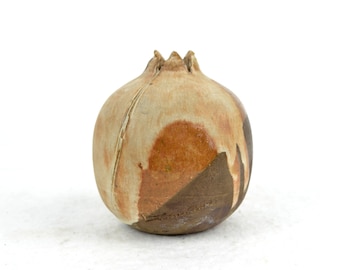 Studiokeramik Vase Signiert Granatapfel Handarbeit Keramik 50er 60er Töpferei Blumenvase Design Bodenvase pottery mid century Vintage Retro