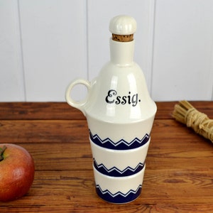 Vinegar jug Waechtersbach stoneware vinegar bottle bottle handle jug Art Deco 20s 30s design vintage