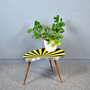 50s flower bench kidney table rays design flowers mid century rockabilly vintage flower table flower stool 60s furniture brocante