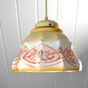 Ceiling lamp Art Deco spray decor 20s 30s design glass vintage brocante hallway ceiling light Bakelite canopy