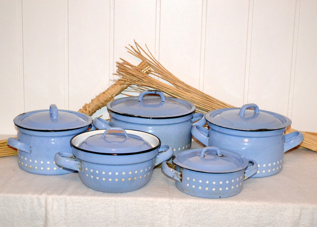 Perfk 3-teiliges Emaille-Topfset - Mini-Töpfe Für Milch & Suppen