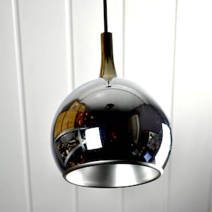 Chrome ball pendant light bubble lamp space age 60s 70s design light vintage mid century modern hanging lamp ball lamp ceiling lamp