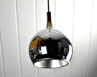 Chrome ball pendant light bubble lamp space age 60s 70s design light vintage mid century modern hanging lamp ball lamp ceiling lamp
