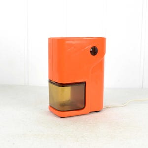 DDR coffee grinder Kurt Boeser Design MWM3 electric 70s orange vintage coffee mill kitchen appliance brocante coffee bean nuts