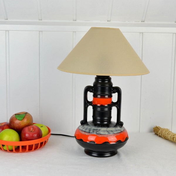 Table lamps ceramic design lamp lamp 50's 60's office dessert Brocante table lamp fat lava Pottery