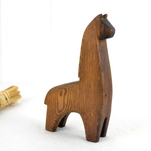 Giraffe Holz Figur 50er 60er Deko mid century Vintage Design Art Skulptur Plastik Schreibtisch Vitrine geschnitzt