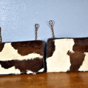 Cowhide back cushion 50s 60s vintage GDR back cushion edition