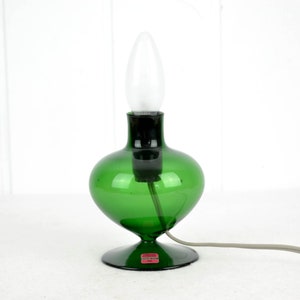Rare GDR table lamp Lauscha glass design glass art GDR expertic light lamp 60s 70s bedside lamp Brocante