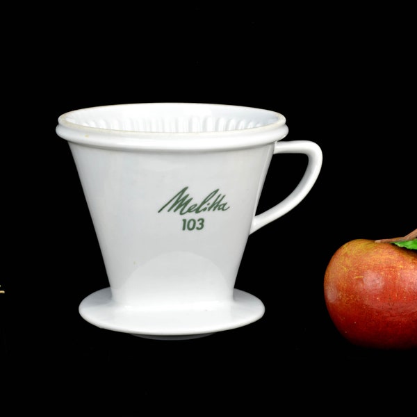 Melitta Kaffeefilter 103 Weiß 3-Loch Filter 50er Vintage Kaffee Küche Landhaus Kaffeekanne Schnell Filter