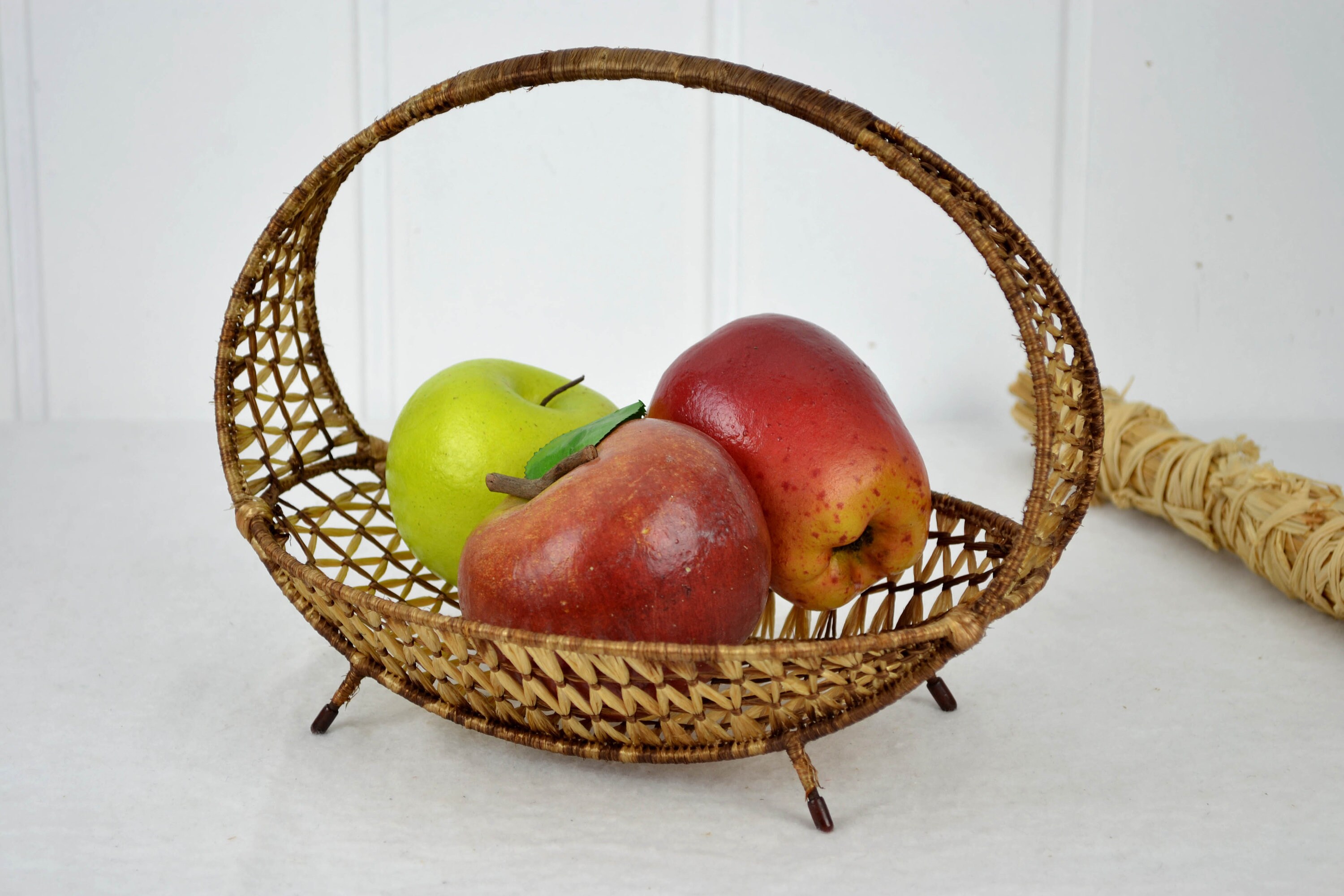 ビンテージ 50's ミッドセンチュリー メタル フルーツバスケット