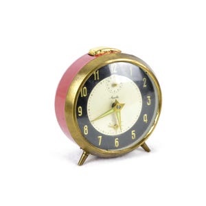 Mauthe alarm clock table clock 50s 60s mid century winding clockwork manual clockwork hand-wound vintage design