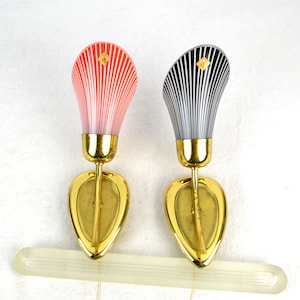 2 wall lamps 50s 60s mid century design wall lights light rockabilly bag lamp vintage lamp kidney table era