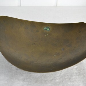 Kidney bowl brass bowl 50s 60s bowl mid century rockabilly kidney table era decoration retro metal brass Danish image 8