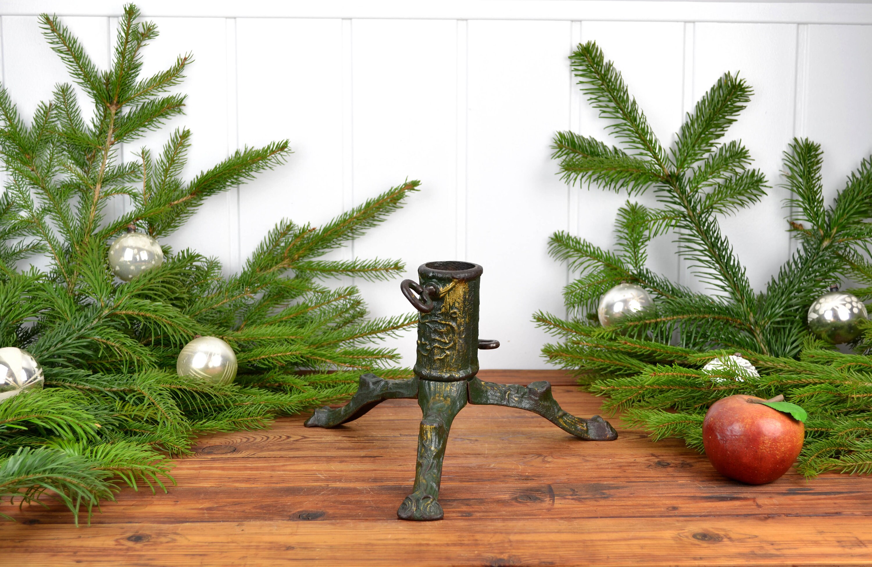 Christmas Tree Stands, Cast Iron, Shabby Chic, Xmas, 1900s, Art
