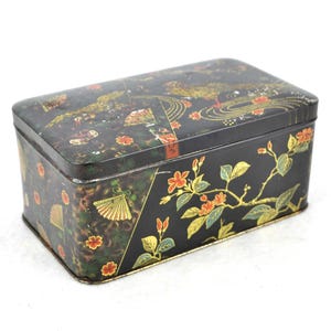 Sächsische Bettenfabrik Paul Hoyer, Delitzsch Prov. Saxony 30s tin can tea canister container tea storage vintage design decoration