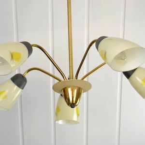 50s 60s bag lamp mid century Rockabilly ceiling lamp lamp light ceiling lamp lights german chandelier design kidney table era vintage