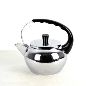 MAYBAUM kettle pure copper chrome-plated Bakelite handle 40s 50s mid century streamline design kettle copper kettle copper pot tea kettle